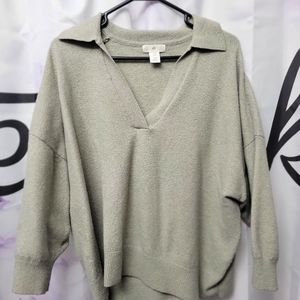 H&M Green QuarterSleeve Oversized Sweater